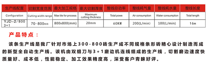 YJD-800雙組刀磨邊生產(chǎn)線